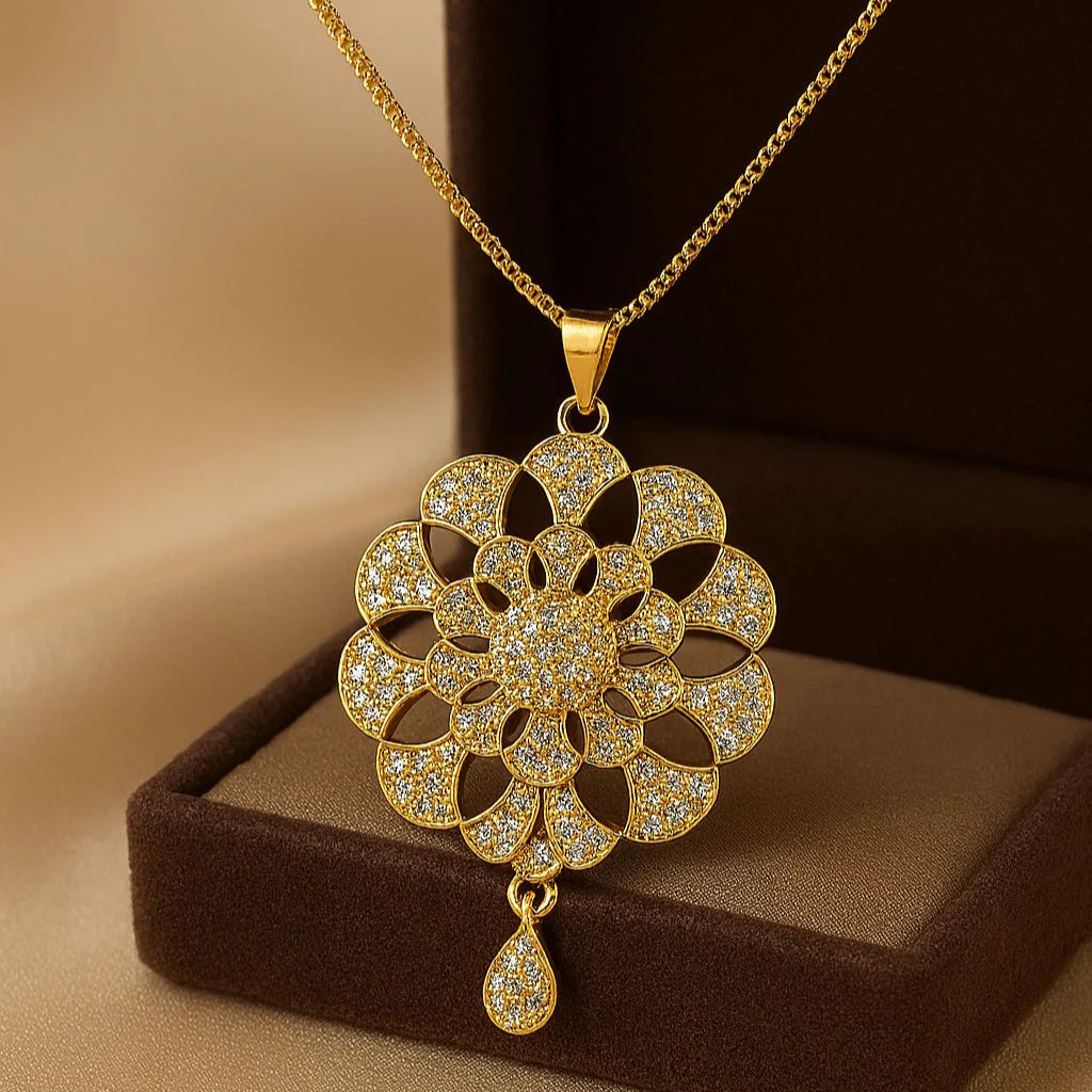 Zircon Pendant-313 (Golden)