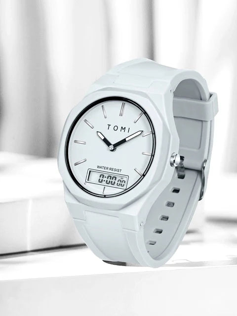 TOMI T-238 Dual Time Sports Watch
