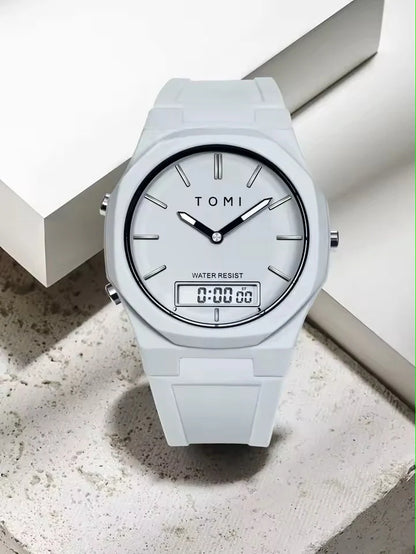 TOMI T-238 Dual Time Sports Watch