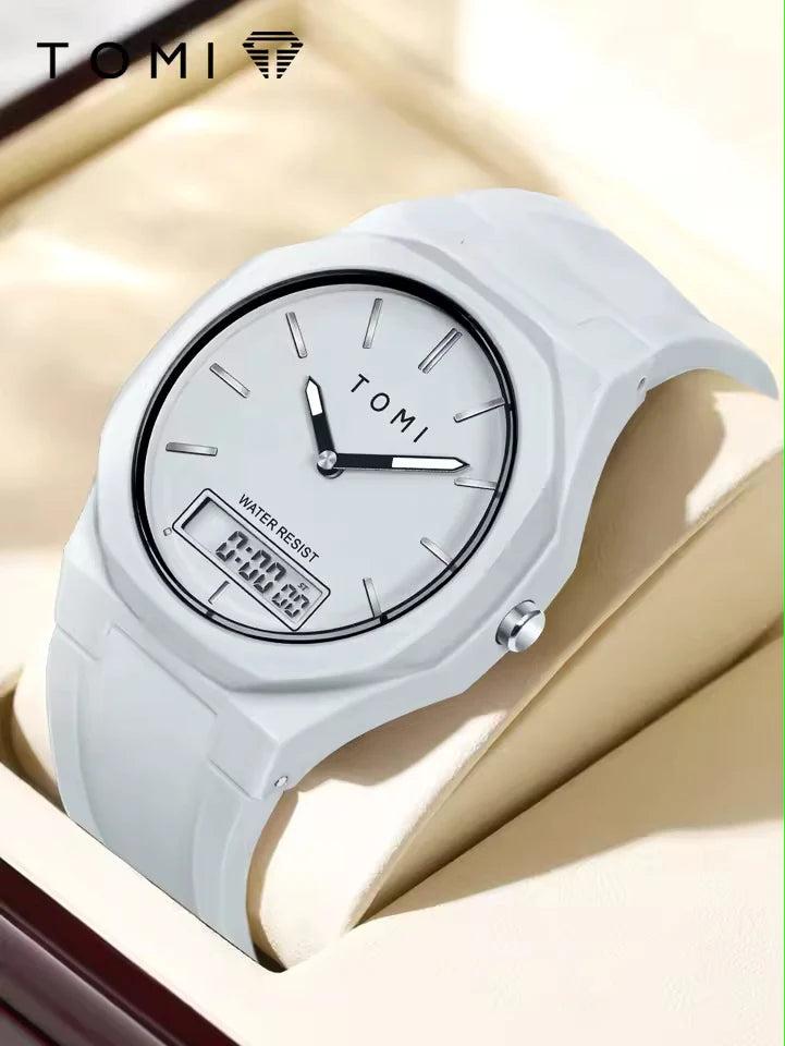 TOMI T-238 Dual Time Sports Watch