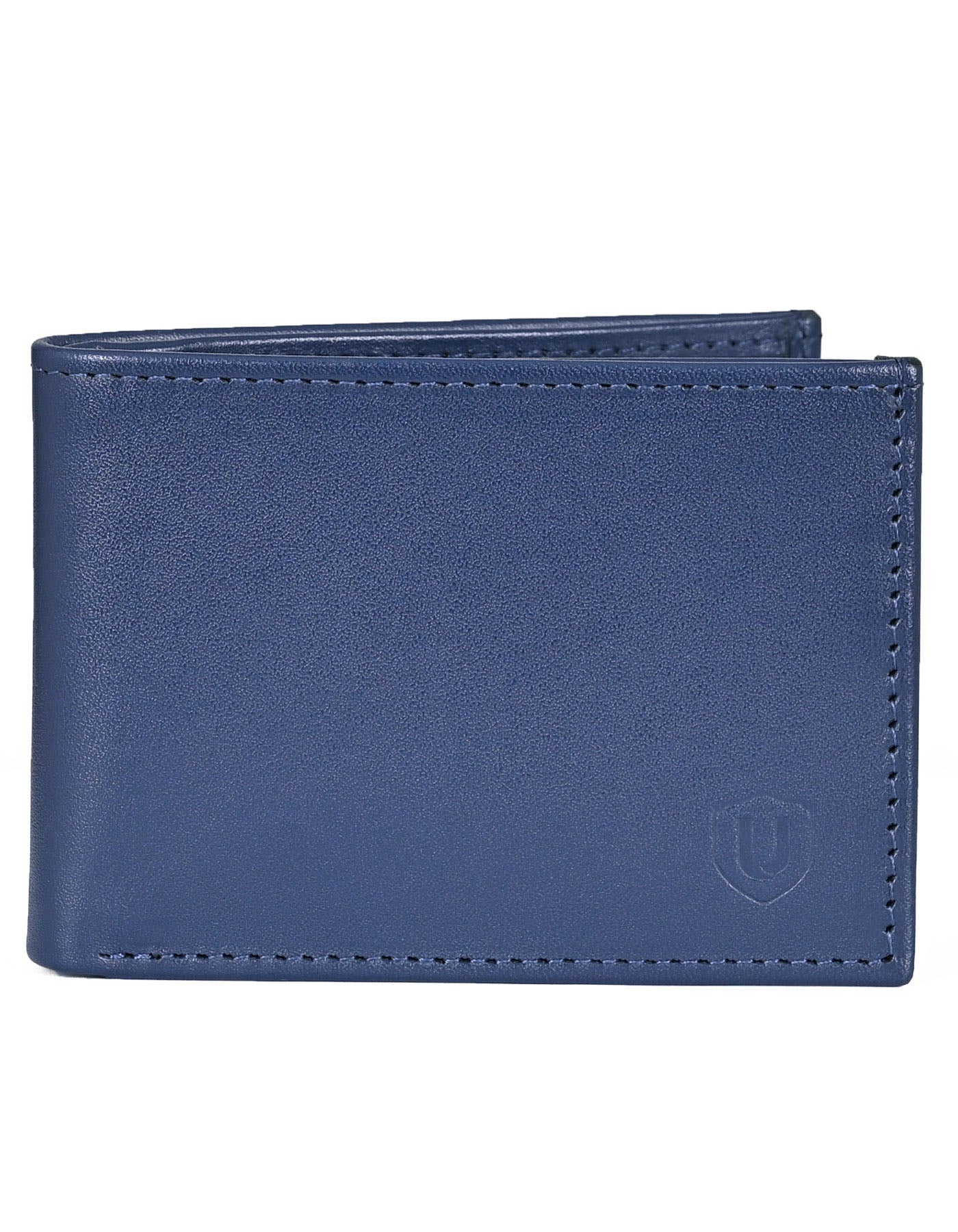 Blue 100% Leather Wallet