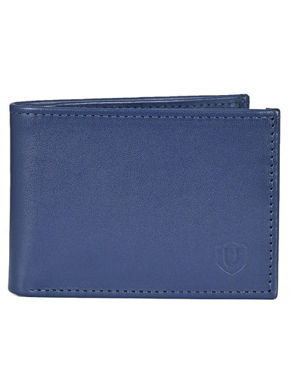 Blue 100% Leather Wallet