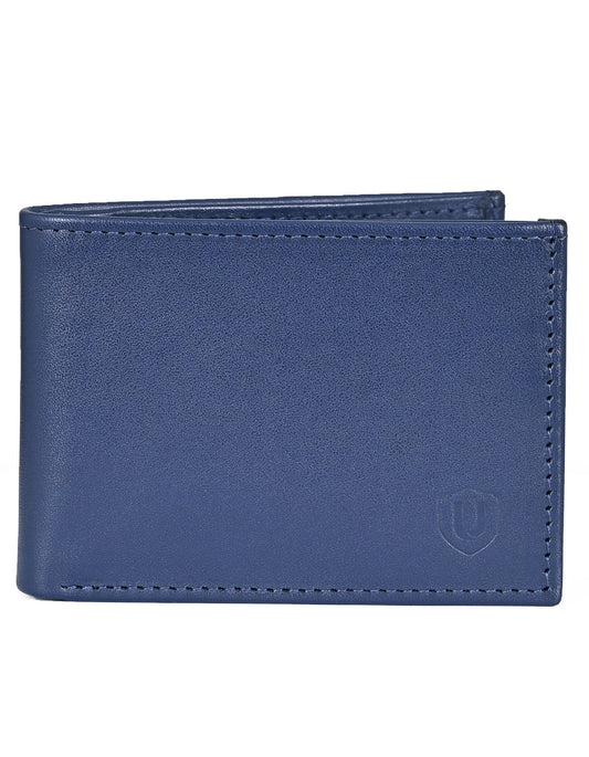 Blue 100% Leather Wallet