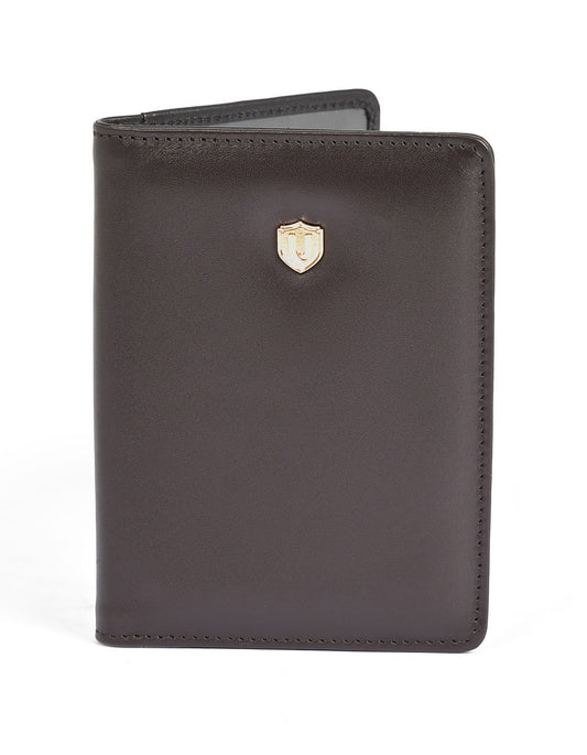 Brown 100% Leather Passport Holder