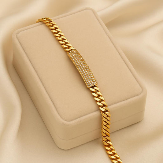 Zircon Bracelet-51 (Golden)